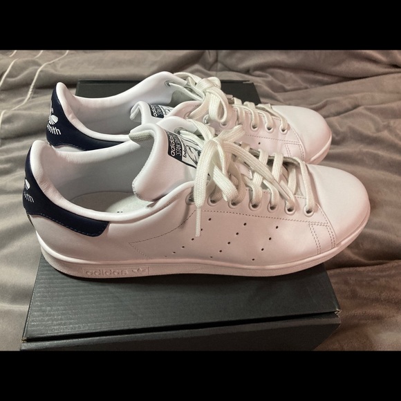Stan Smith Shoes core white/core white/dark blue - Picture 3 of 6